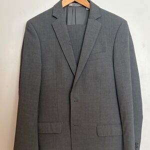 DKNY men's slim-fit grey suit